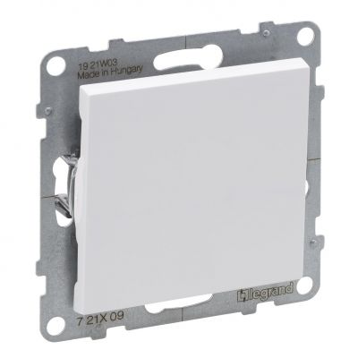 Suno Przycisk Pojedynczy - 6A - 250V - Zaciski Automatyczne Biały 721109 LEGRAND (721109)